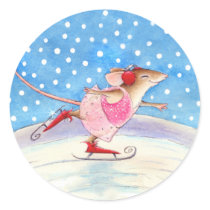 Cute Skating Mouse Stickers