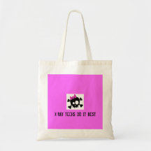 Cute_Skull_by_ashzstock, X-RAY TECHS DO IT BEST Canvas Bags