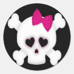 Cute Skull Round Sticker