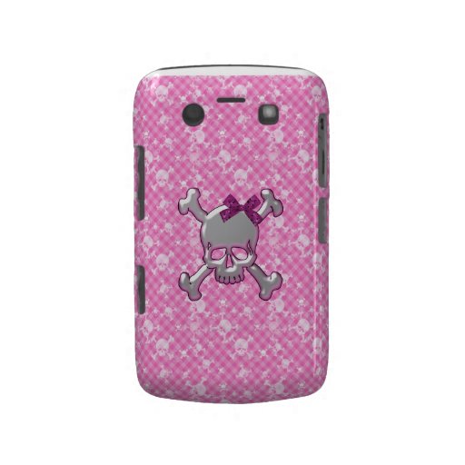 Cute Skull with Ribbon Pink BlackBerry Bold Blackberry Case