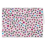 Cute skulls and flowers note card