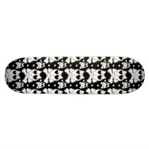 Cute Skulls with Ribbons Black Skateboard