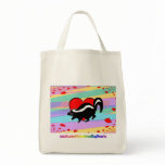 Cute Skunk Heart. Happy Anti-Valentines Day! Canvas Bag
