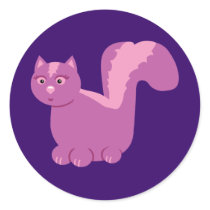 Cute Skunk Round Sticker