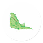 cute sleeping alligator sticker