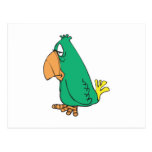 cute sleepy parakeet post cards