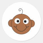 Cute Smiling Baby. Round Stickers