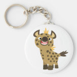Cute Smiling Cartoon Hyena Keychain