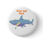 Cute Smiling Cartoon Shark Customizable Template