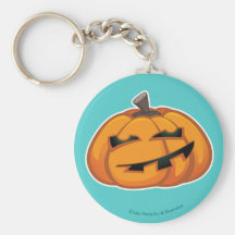 Cute Smiling Halloween Pumpkin Keychain