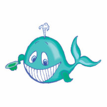 cute smiling little whale cut outs