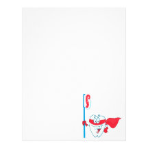 Cute Smiling Superhero Tooth With Toothbrush Letterhead Design