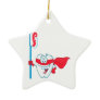 Cute Smiling Superhero Tooth With Toothbrush Ornaments