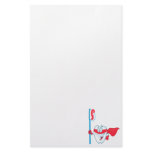 Cute Smiling Superhero Tooth With Toothbrush Stationery