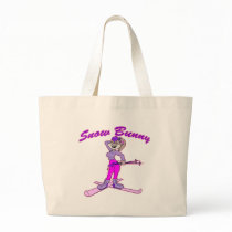 Cute Snow Bunny Tote Bags