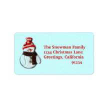 Cute Snowman Address Labels