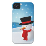 Cute Snowman Barely There™ iPhone 4 Case casemate cases