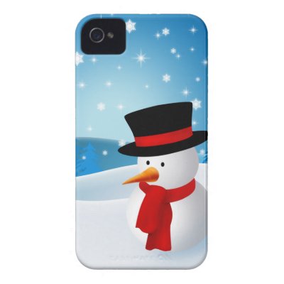 Cute Snowman Barely There™ iPhone 4 Case by the_little_gift_shop