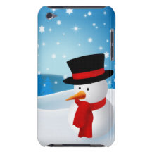 Cute Snowman Barely There™ iPod Touch Case