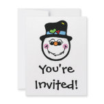 cute snowman face invite