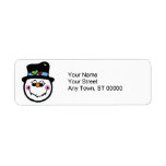 cute snowman face custom return address labels