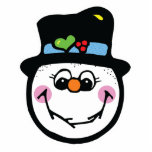 cute snowman face cut out