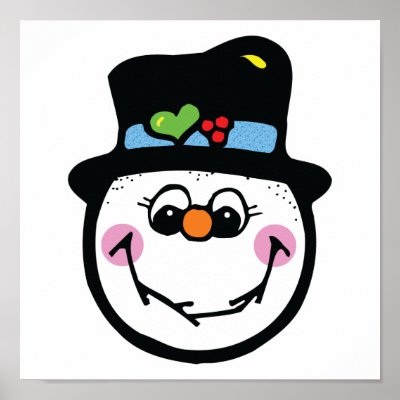 cute snowman face posters by doonidesigns