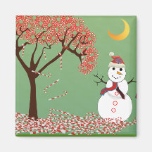Cute Snowman Fridge Magnets