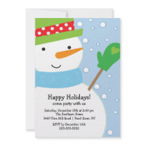 Cute Snowman Holiday Party Invitation