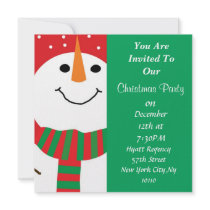 Cute Snowman Holiday PARTY Invitation All Occasion