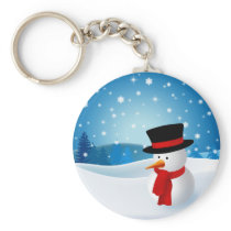 Cute Snowman Keychain