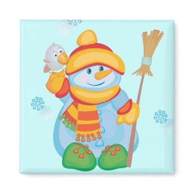 Cute Snowman Magnet for Giving by kidsonly