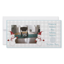 Cute Snowman Photocard Photo Cards