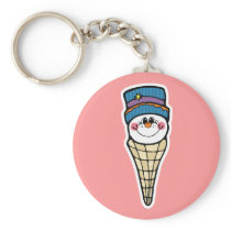 cute snowman snowcone keychains