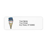 cute snowman snowcone custom return address label