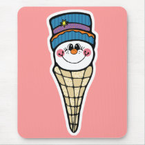 cute snowman snowcone mouse pad