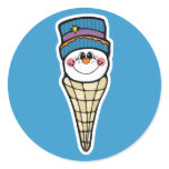 cute snowman snowcone stickers