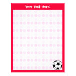 Cute Soccer Ball Custom Letterhead