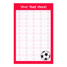 Cute Soccer Ball Stationery Design