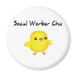Cute Social Worker Chic Shirts for Social Workers Refrigerator Magnets