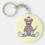 Cute Sock Monkey Key Chain