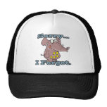 cute sorry i forgot funny forgetful elephant trucker hat