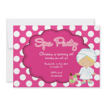 Cute Spa Day Birthday Party Invitation