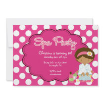 Cute Spa Day Birthday Party Invitation
