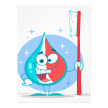 cute sparkle toothpaste character with toothbrush. custom invitations
