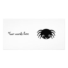Cute spider photo greeting card