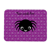 Cute spider purple skulls pattern magnet