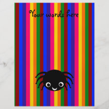 Cute spider rainbow stripes custom flyer