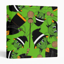 Cute Spooky Halloween Witch Pattern binders