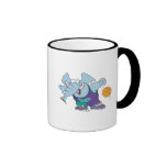 cute sporty dribbling basketball elephant coffee mug